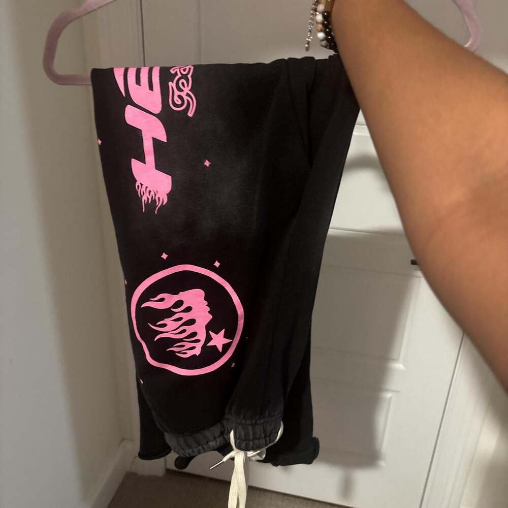 Hellstar Faith To Paradise Sweatpants Black and Pink